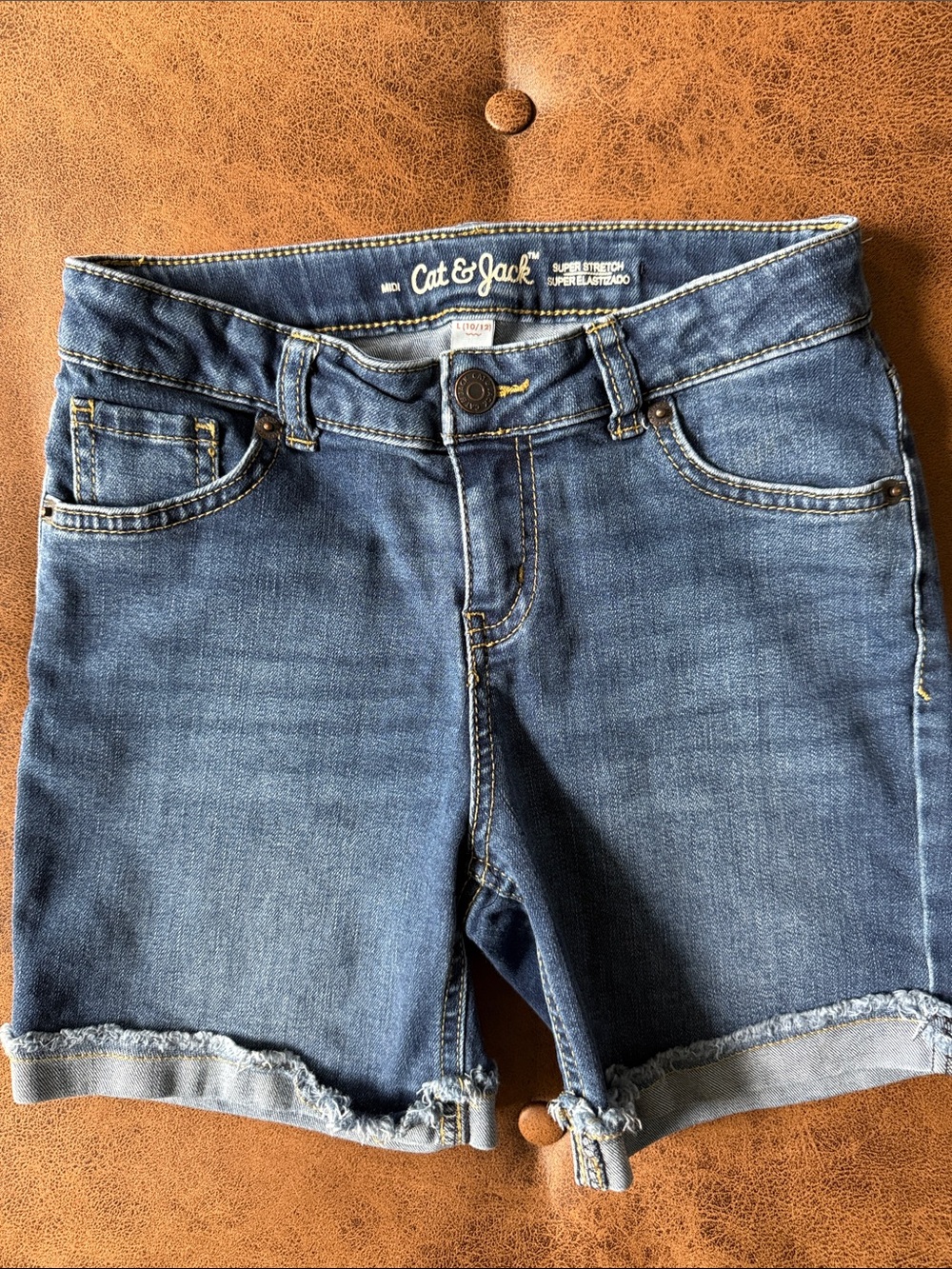 Cat & Jack Medium Blue Denim Cuffed Women's Shorts